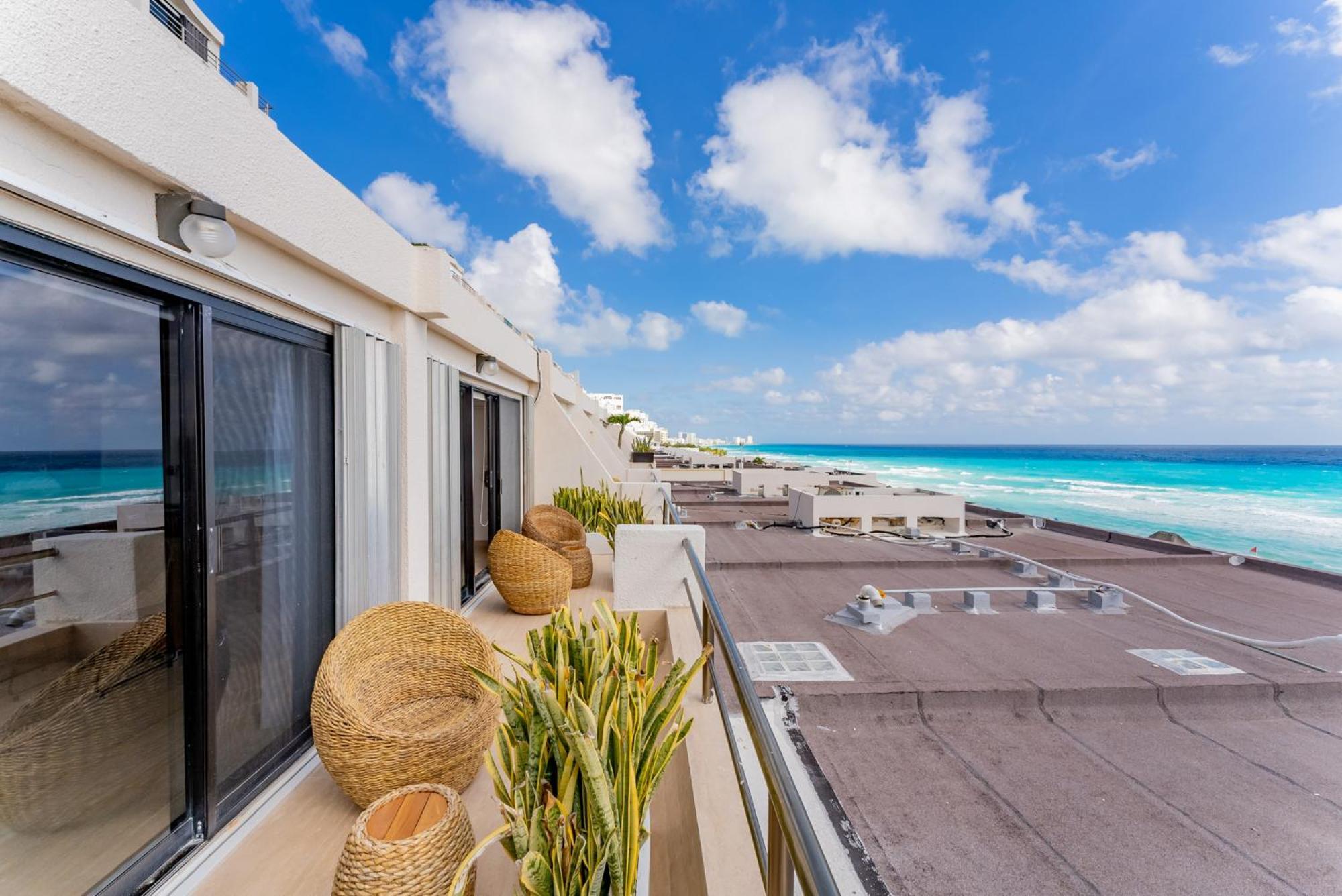 Amazing Caribbean Ocean View At Villas Marlin In Cancún Esterno foto